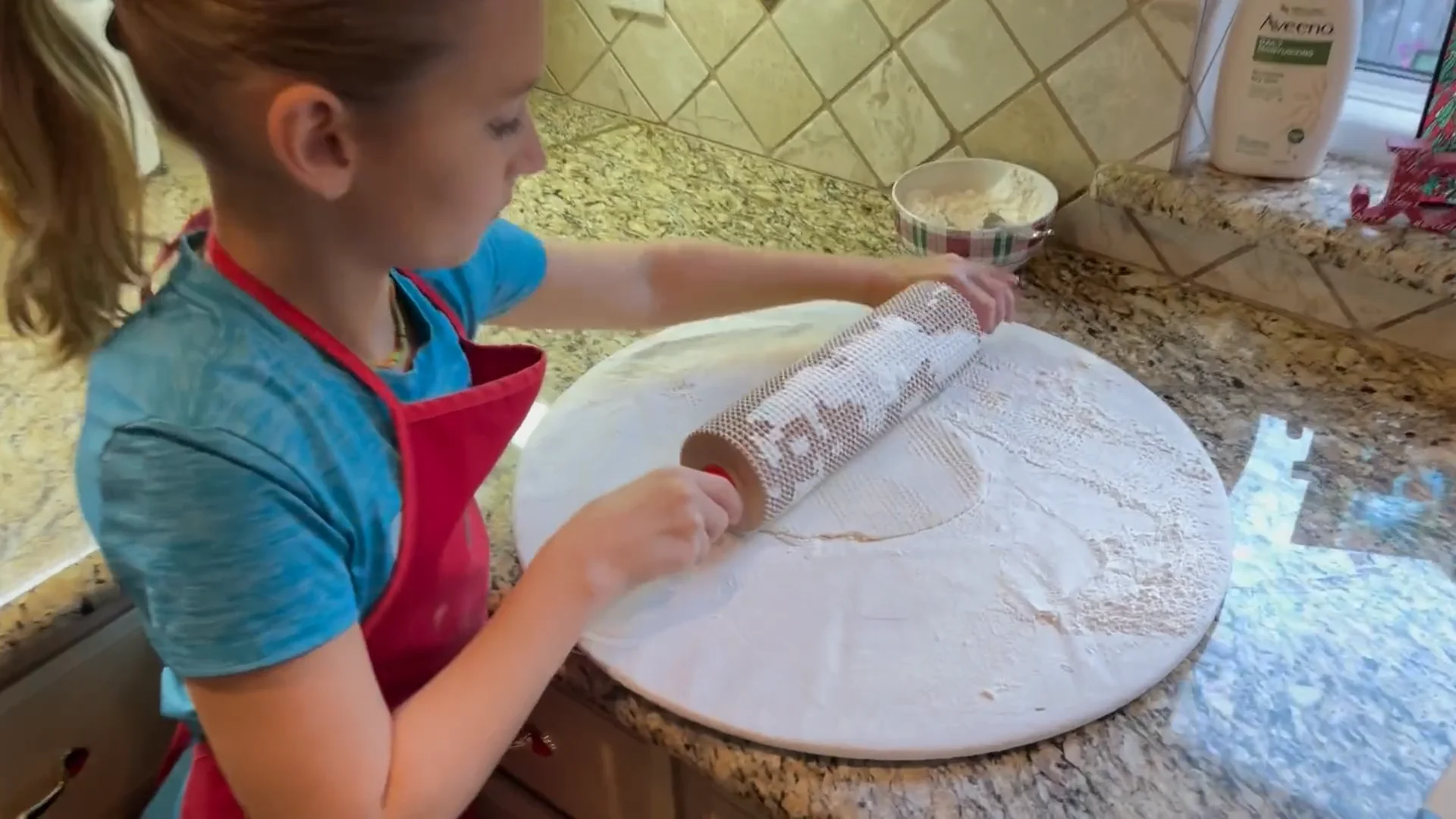 Audrey making Lefse
