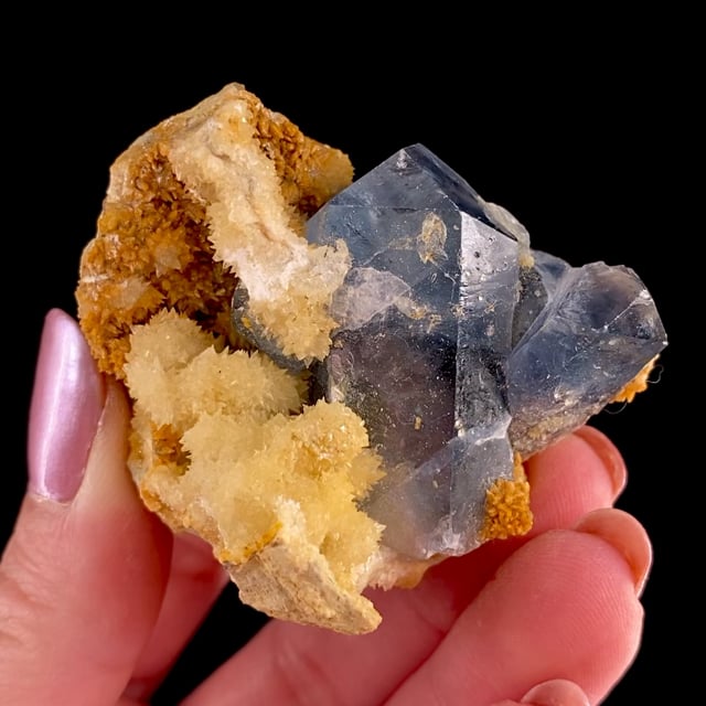 Celestine on Calcite (New Find - 2023)