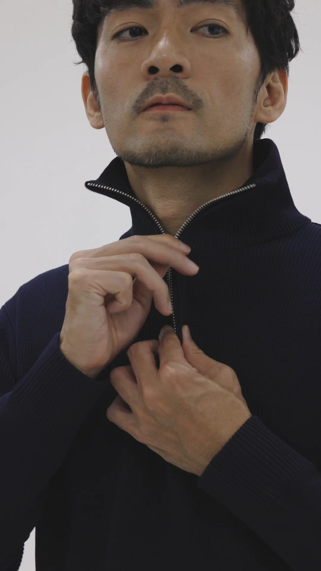 定番人気】12ゲージ 畦編み ハーフジップ ニット｜OUTLET (MEN'S