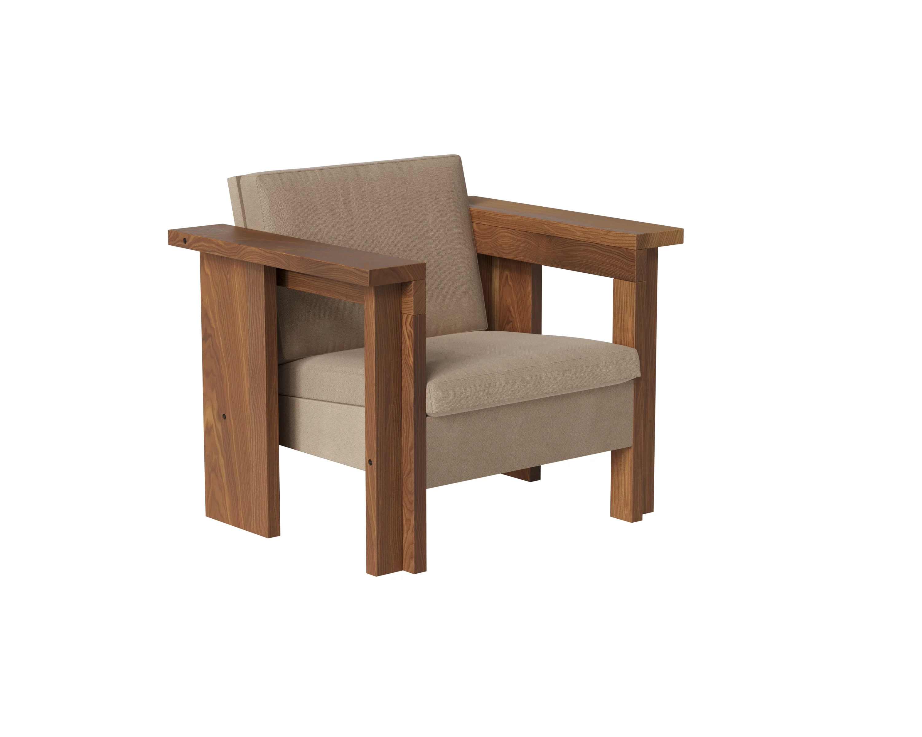 Symmetry Lounge Chair Ash Oat - Chair with armrest | FRAMA