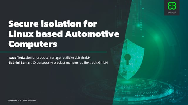 Secure isolation for Linux-based automotive computers