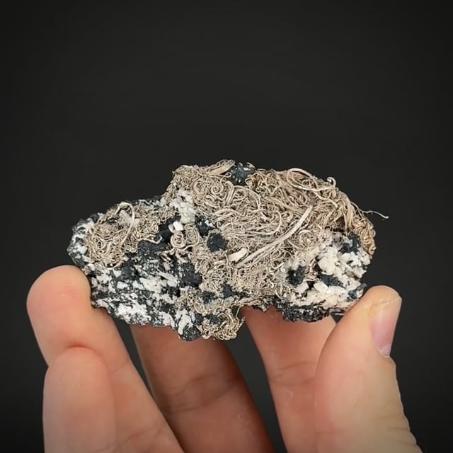 Silver with Acanthite and Dolomite | Imiter Mine, Tinghir Prov., Drâa ...