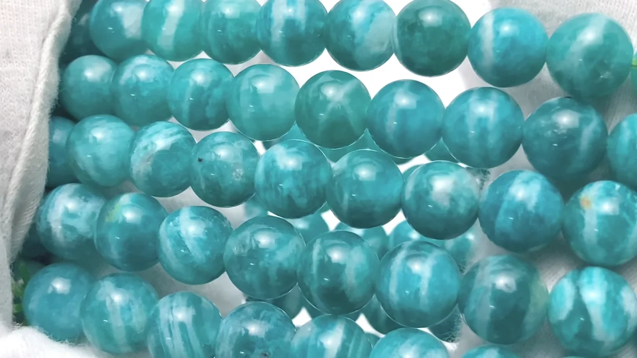 ロシアンアマゾナイト ラウンド7mm ブレスレット｜天然石ビーズの卸