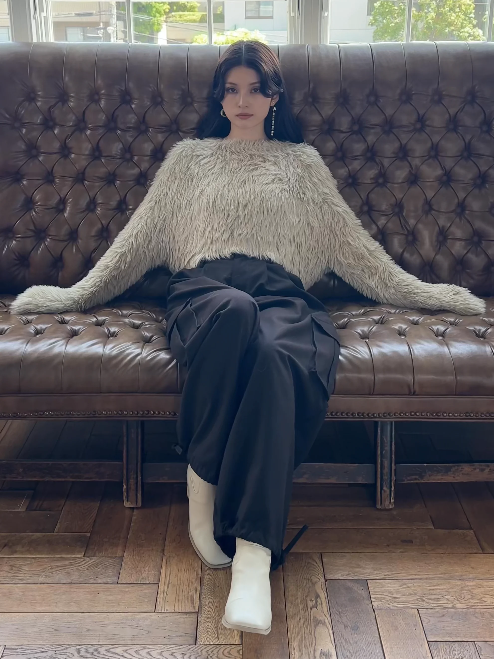JUSGLITTY♡シャギークロップドニット JUSGLITTY（ジャスグリッティー）の「シャギークロップドニット