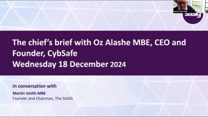 Wednesday 18 December 2024 - The chief’s brief with Oz Alashe MBE, CEO and Founder, CybSafe