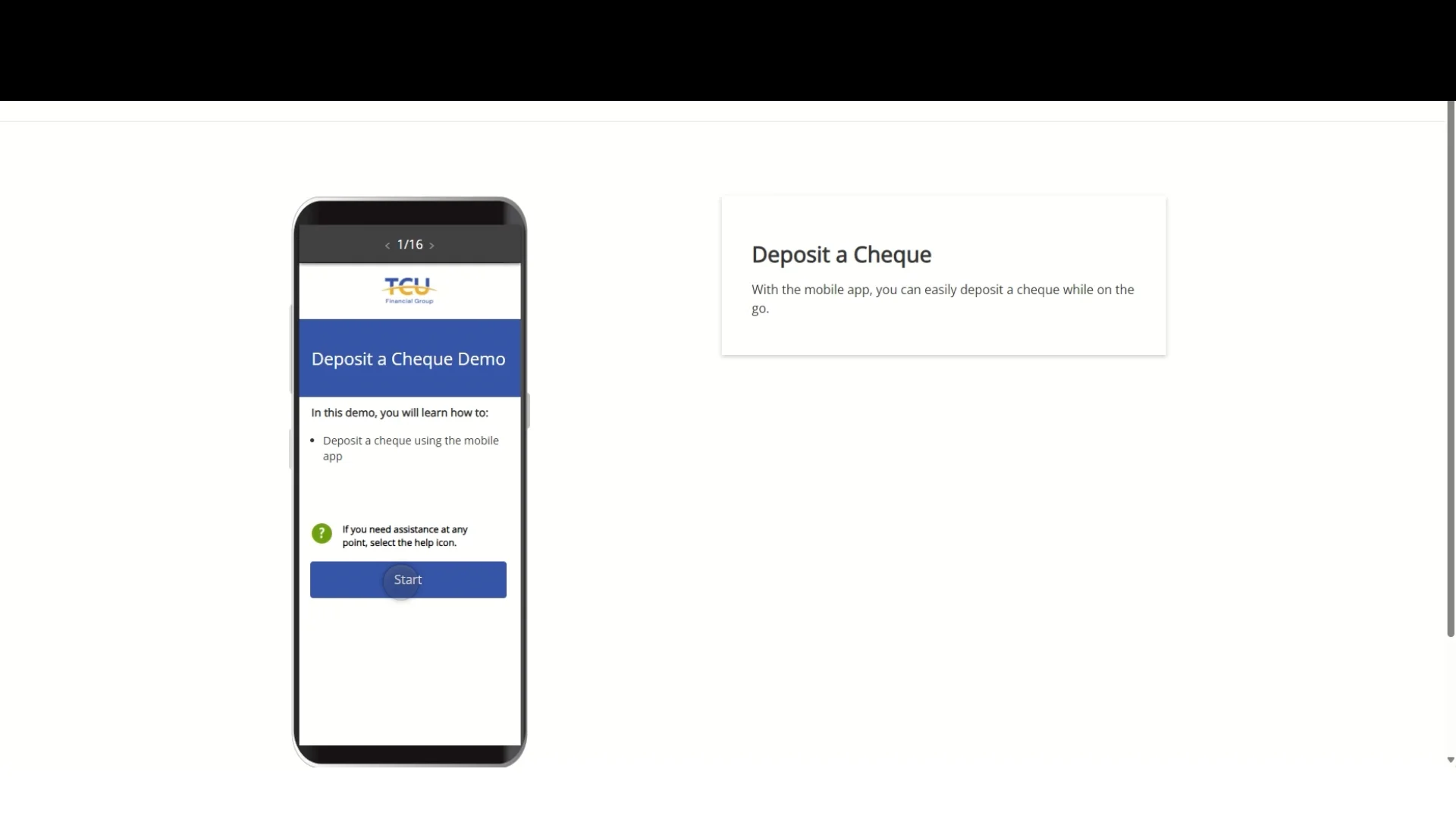 Deposit a Cheque Demo Video