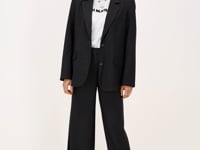 Gray wide leg pants with side pockets | My Jewellery