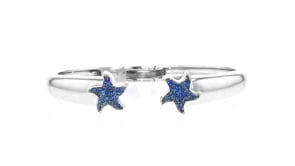 .60 ct. t.w. Sapphire Starfish Cuff Bracelet in Sterling Silver