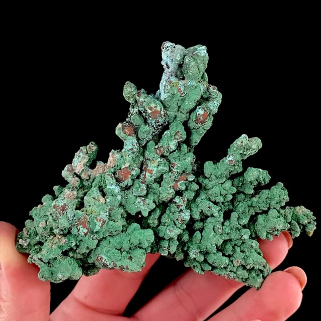 Malachite pseudomorph after Copper with Cuprite