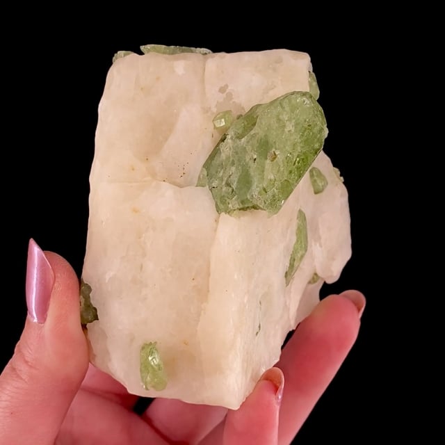 Diopside on marble