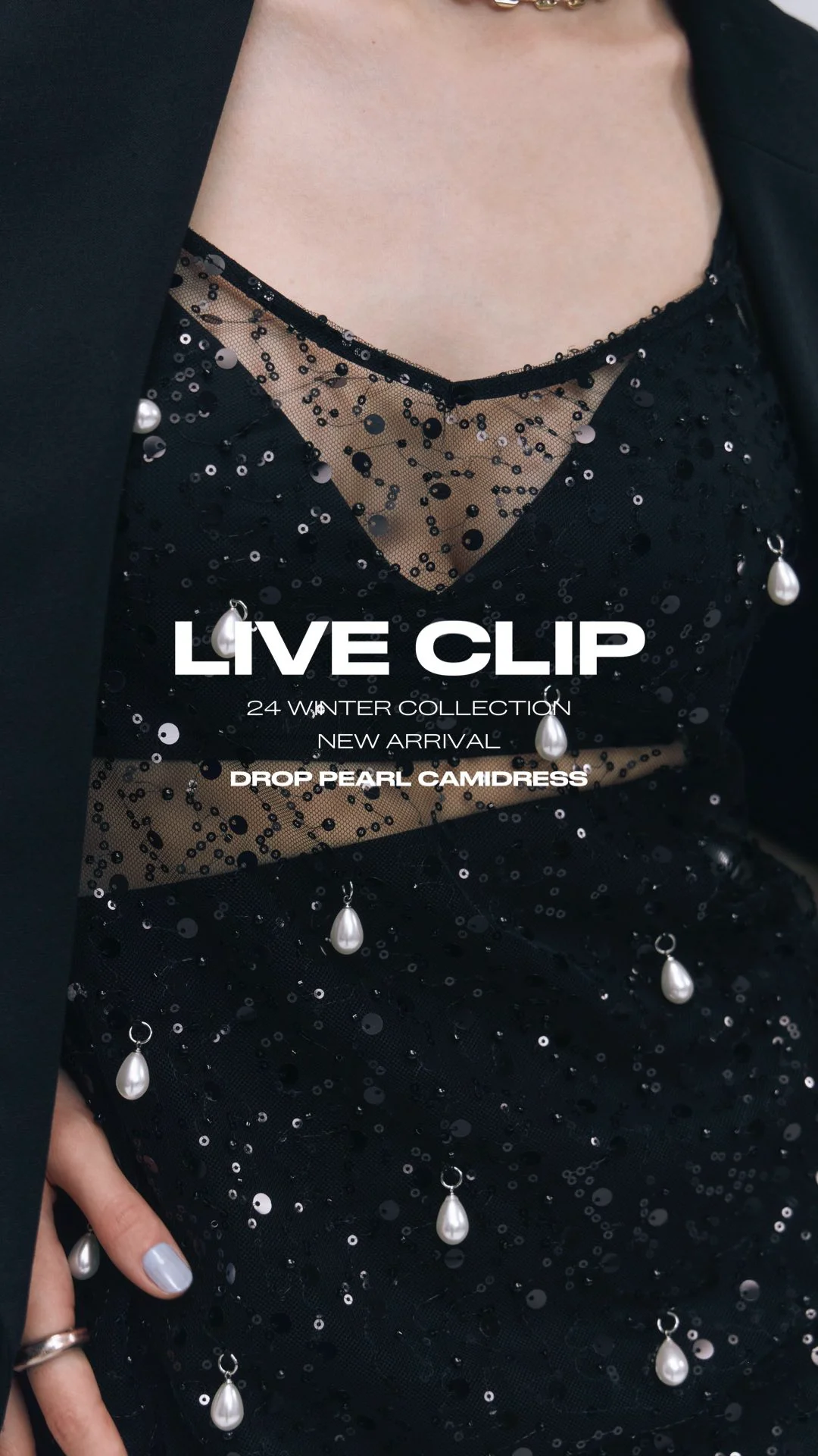 JOSE MOON DROP PEARL CAMIDRESS