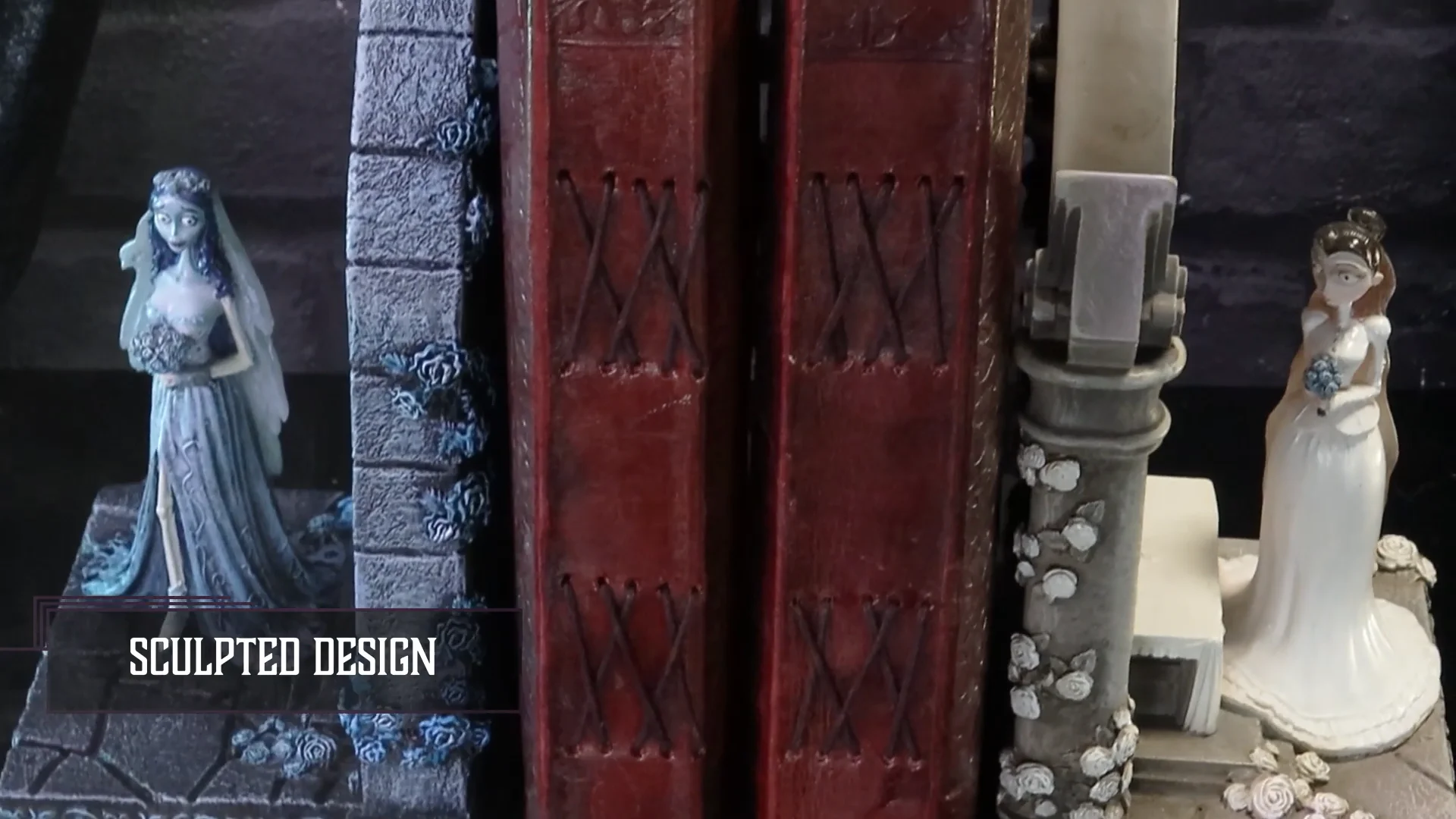 Apoios de Livros Corpse Bride Bookends com Emily e Victoria de A Noiva