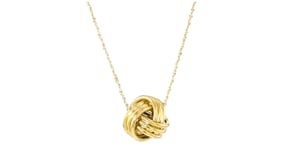 Italian 10kt Yellow Gold Love Knot Necklace