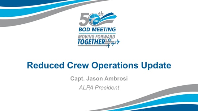 Reduced Crew Explained