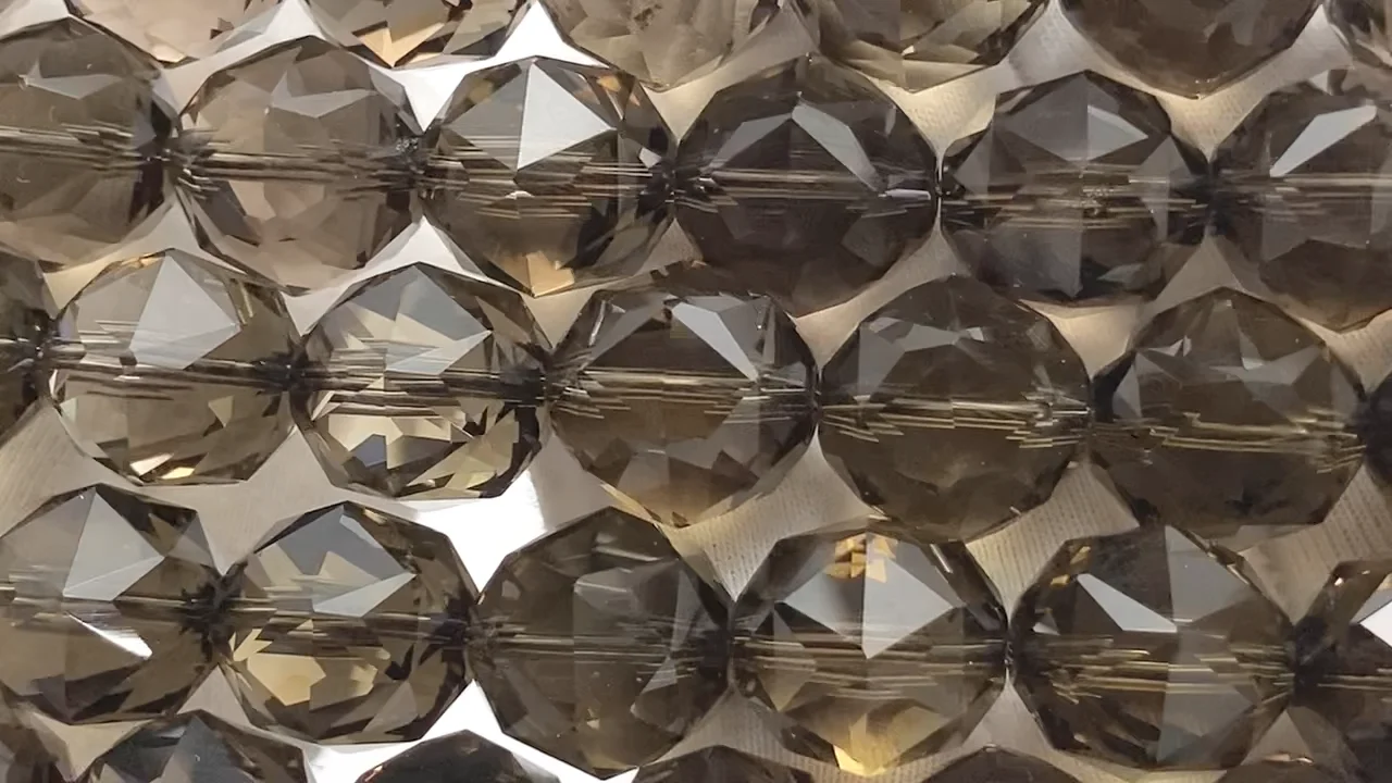 ブラジル産スモーキークォーツ（茶水晶） スターラウンドカット14mm 1