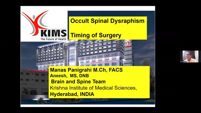 Occult Spinal Dysraphism Timing of Surgery