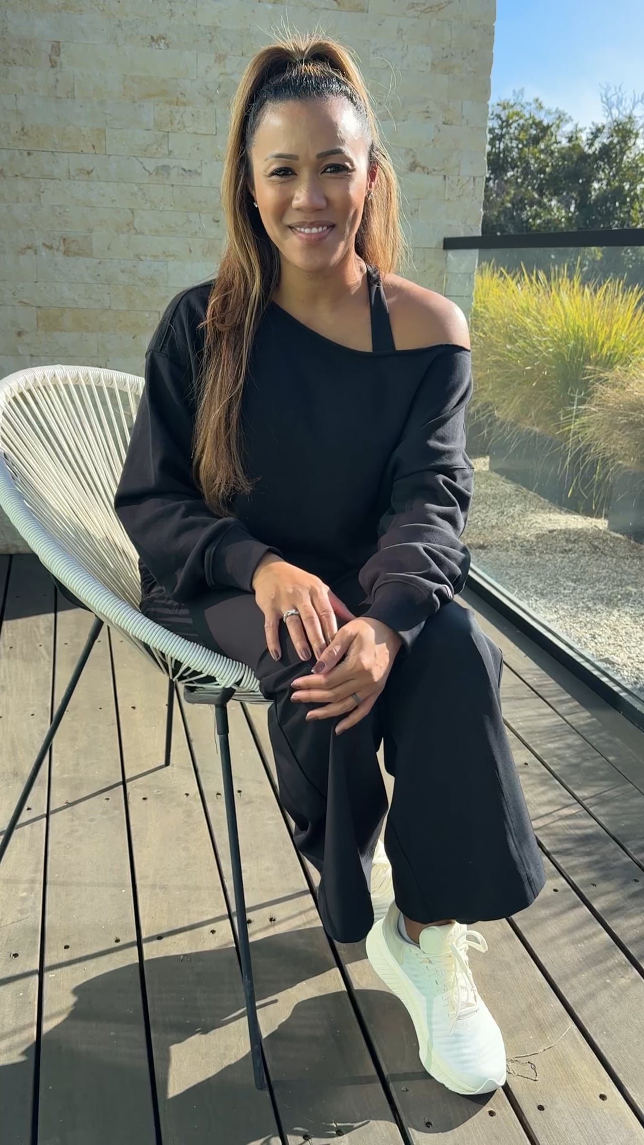 Year Round Terry Off Shoulder Sweatshirt - Yitty