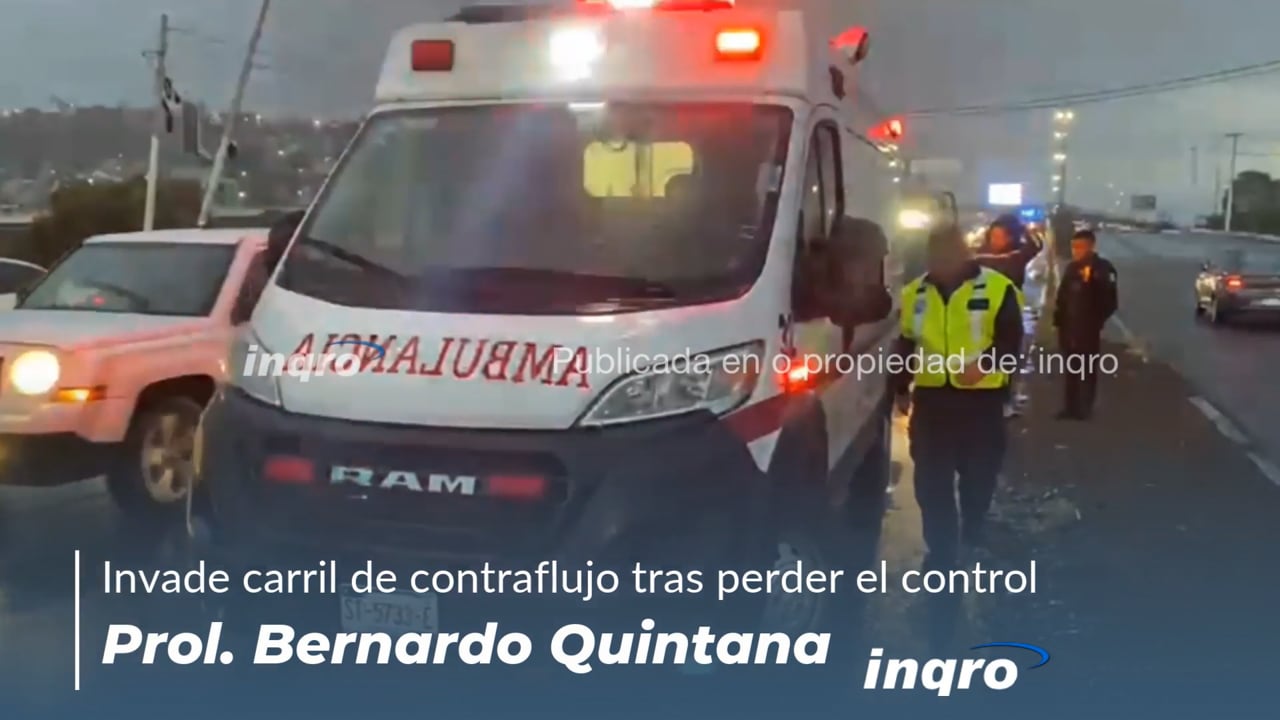 Choque frontal en Prol. Bernardo Quintana