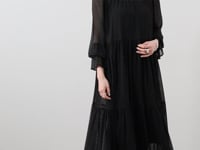 新品✨　SLOBE IENA シアージャガードワンピース　ネイビー シアージャガードワンピース | スローブ イエナ(SLOBE IENA