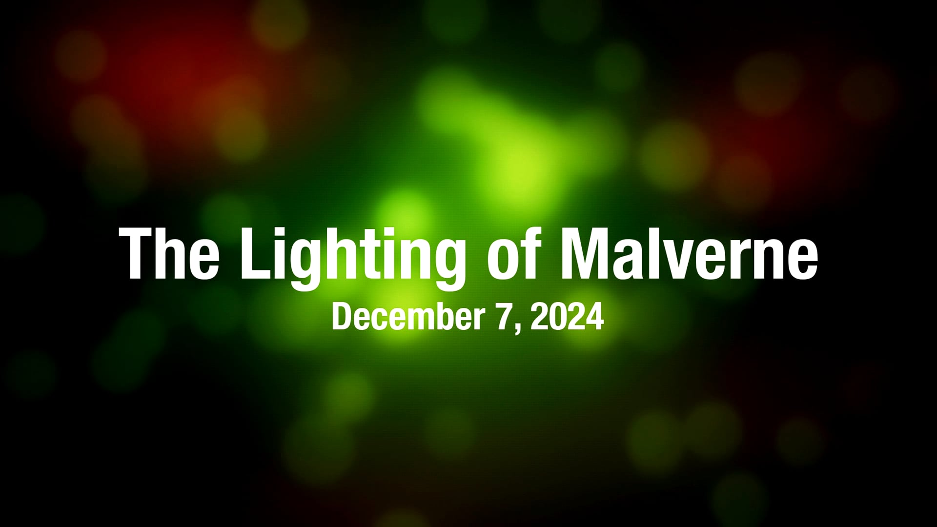 The Lighting of Malverne 2024