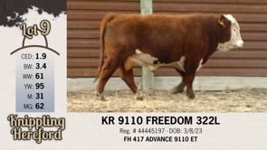 Lot #9 - KR 9110 FREEDOM 322L