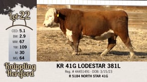 Lot #22 - KR 41G LODESTAR 381L