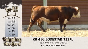 Lot #42 - KR 41G LODESTAR 3117L