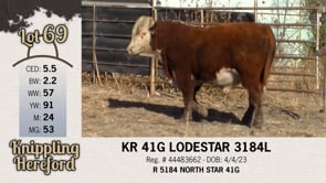 Lot #69 - KR 41G LODESTAR 3184L