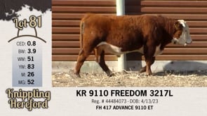 Lot #81 - KR 9110 FREEDOM 3217L