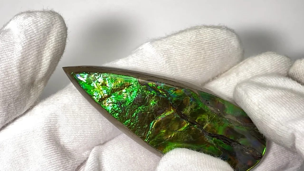 アンモライトプレート 動画】【1点もの】宝石質アンモライトAAA プレート 1個 NO.9 - 天然石