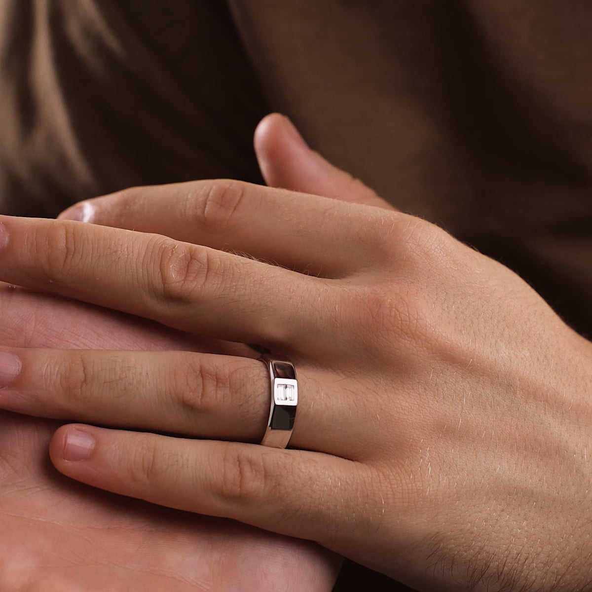 product video 2 for 1/3 ctw Baguette Lab Grown Diamond Solitaire Faceted Wedding Band