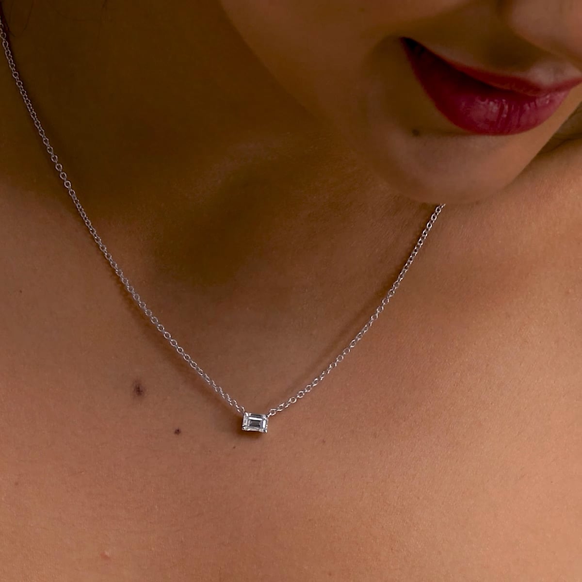 product video 2 for 1/2 ctw Emerald Lab Grown Diamond Solitaire Pendant