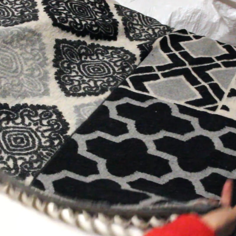 Vidéo: Panneau laine bouillie pour poncho à frange - Gris, beige & noir