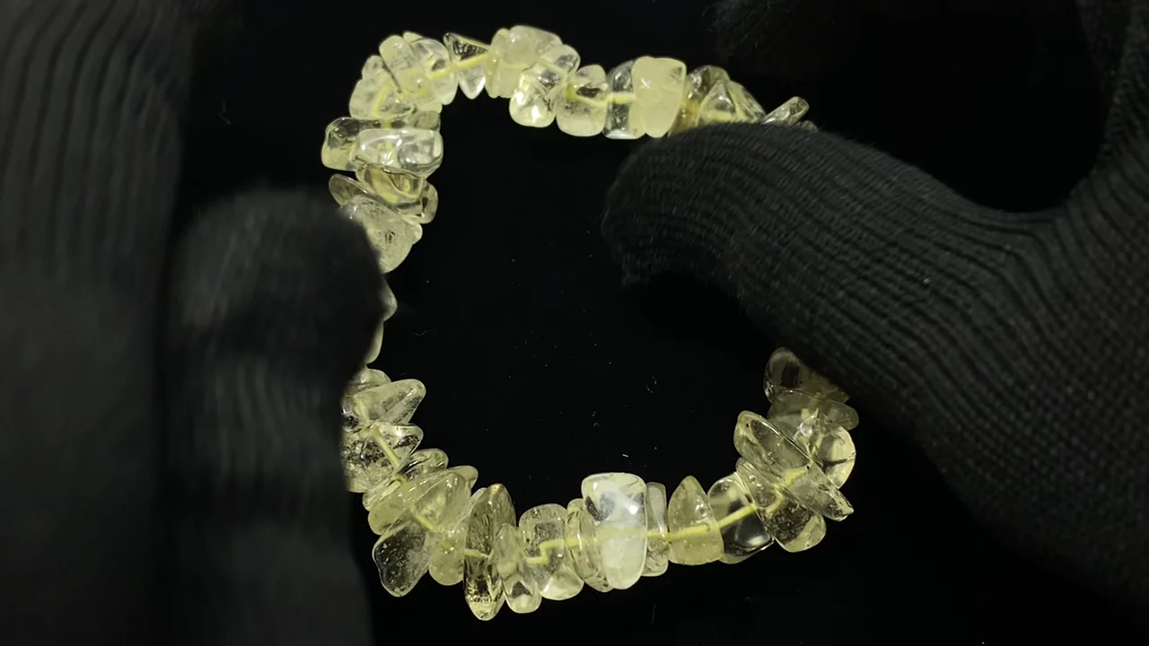 ⭐人気商品⭐希少⭐リビアングラス　タンブルカット　ブレスレット ⭐希少⭐パープルリビアングラスブレスレット 7㎜ - メルカリ