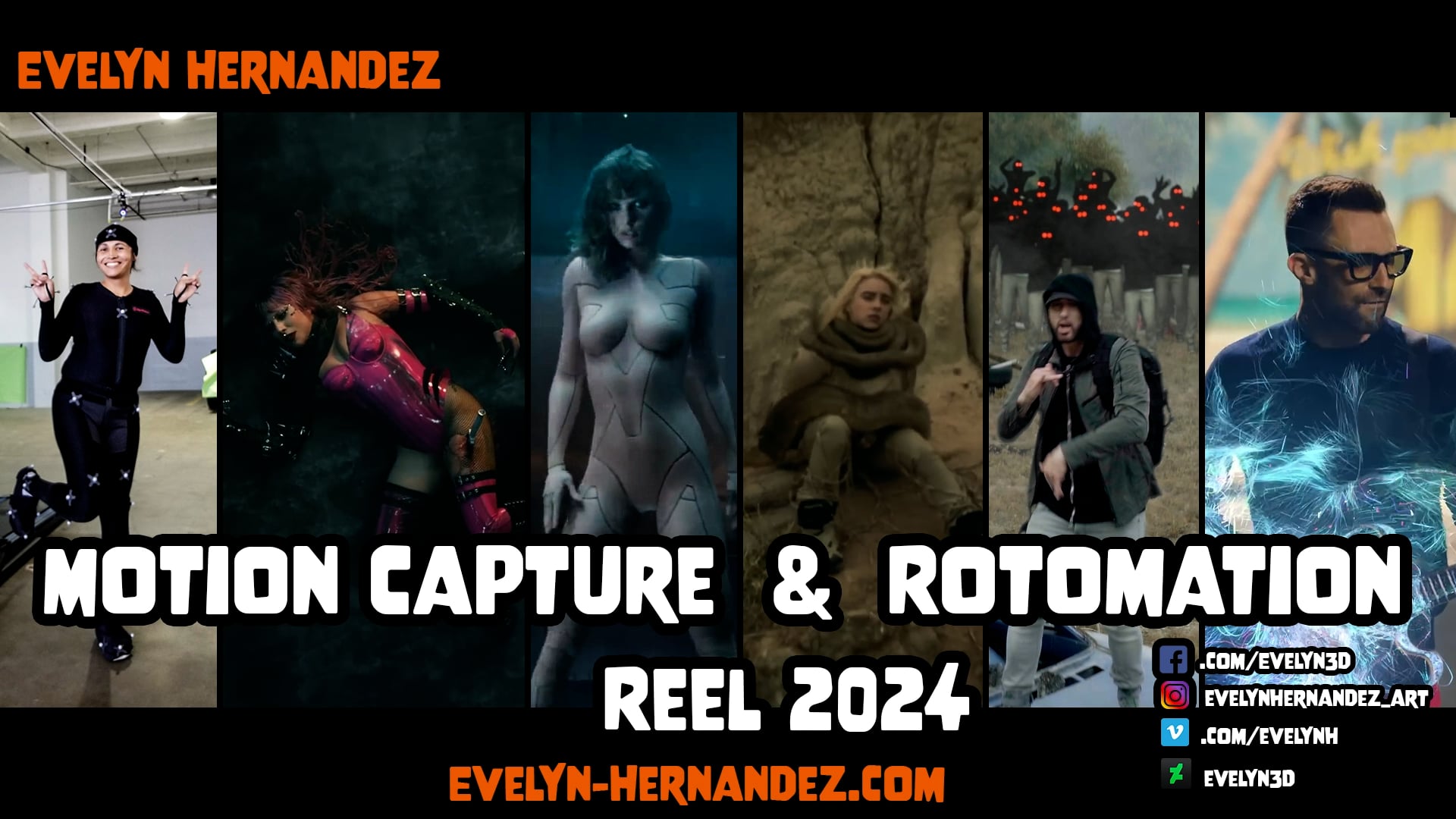 Motion Capture and Rotomation Reel 2024 Evelyn Hernandez