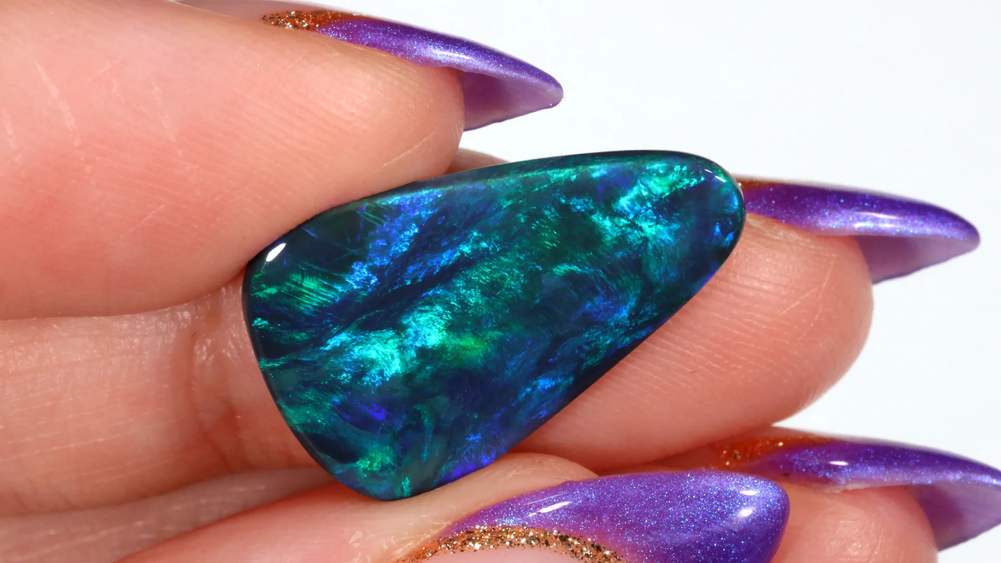 ☆nff☆ petal enigma ringpale blue nff1 Blue Fire Opal & Opalescent Sapphire Ring- 925 Sterling