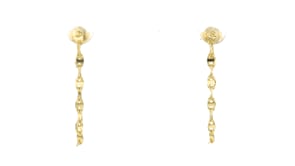 18kt Gold Vermeil Mirror-Link Chain Drop Earrings
