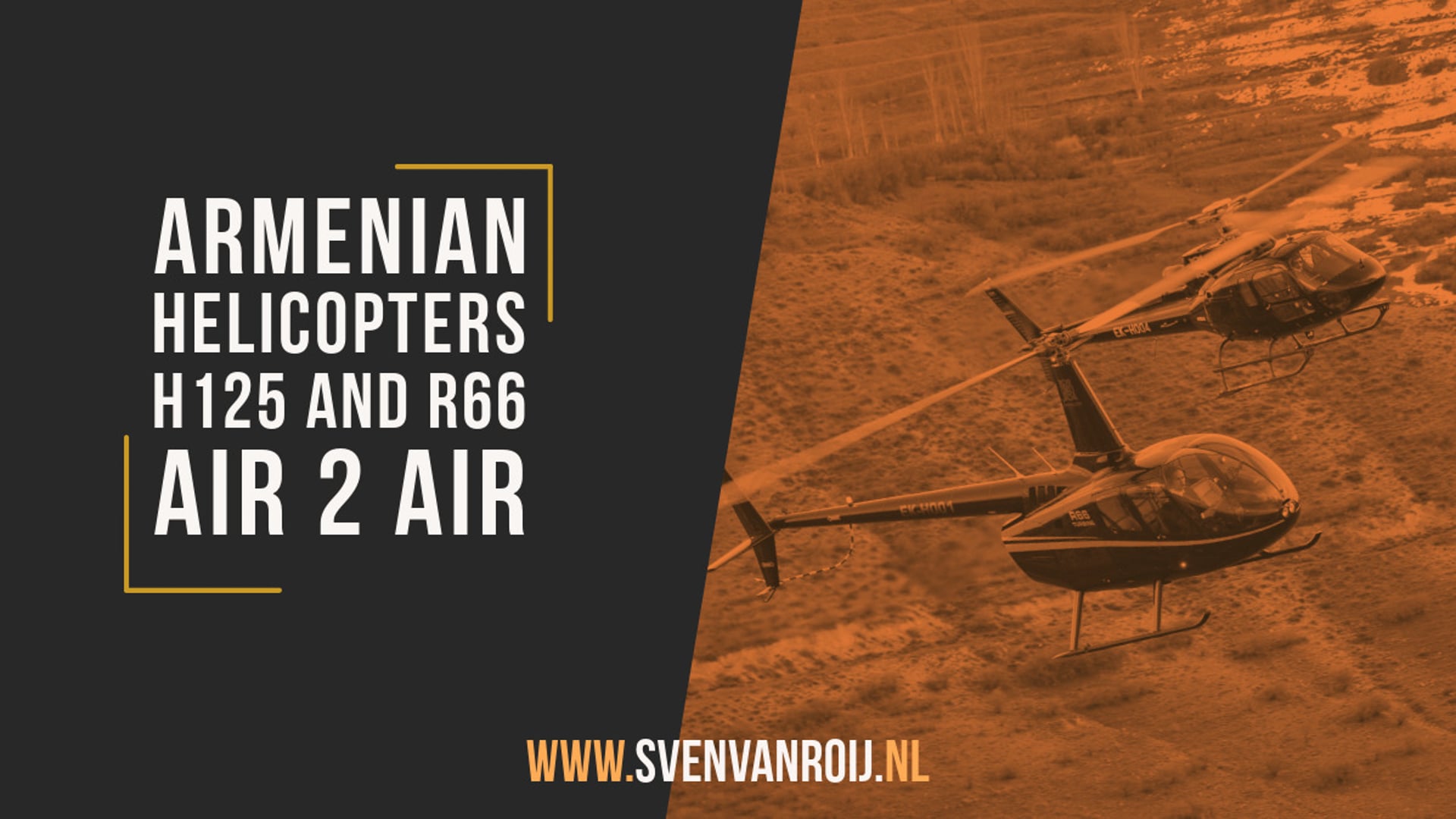 Sven van Roij Aviation Photojournalism - Air2Air photoflight Armenian Helicopters - Airbus Helicopter H125 and Robinson R66