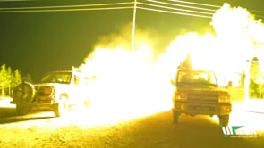 استهداف أرتال قوات النظام على طريق حماة - حمص بواسطة الرشاشاث الثقيلة من قبل إدارة العمليات العسكرية