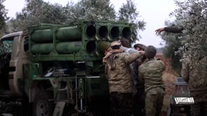 استهداف تجمعات قوات النظام في الفرقة 26 في منطقة تلبيسة في ريف حمص بواسطة راجمة صواريخ من قبل إدارة العمليات العسكرية