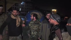 د.عبد المنعم زين الدين يوجه رسالة إلى أهالي حلب من أمام دوار الكرة في مدينة حلب بعد تحريرها