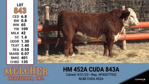 Lot #843 - HM 452A CUDA 843A