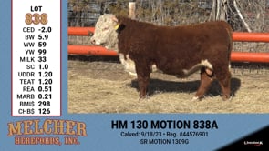 Lot #838 - HM 130 MOTION 838A
