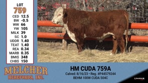 Lot #759 - HM CUDA 759A