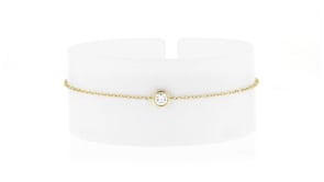 .20 Carat Bezel-Set Lab-Grown Diamond Solitaire Bracelet in 14kt Yellow Gold