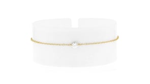 .20 Carat Round Lab-Grown Diamond Solitaire Bracelet in 14kt Yellow Gold