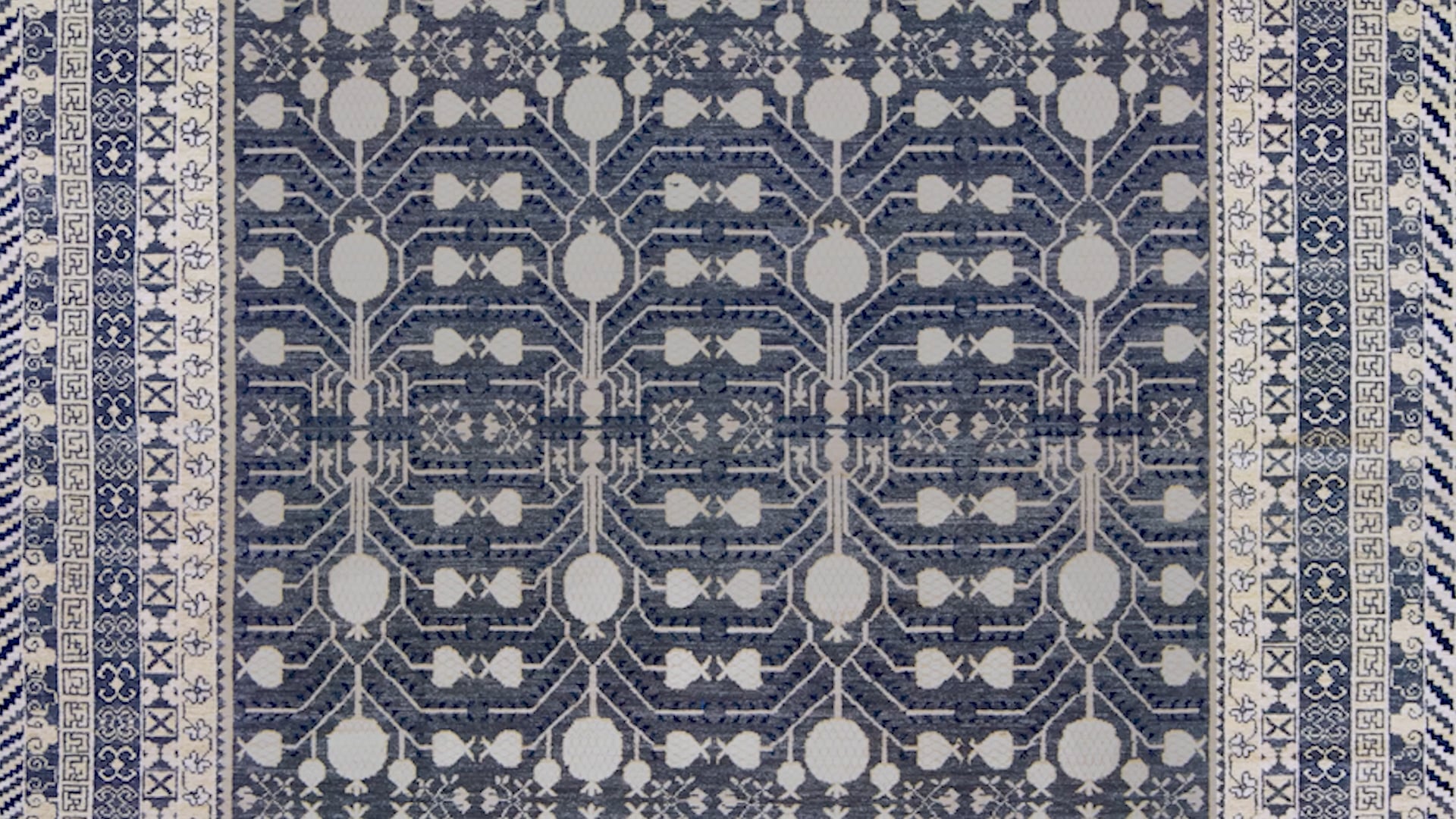 Mansour Modern Handwoven Khotan Style Wool Rug