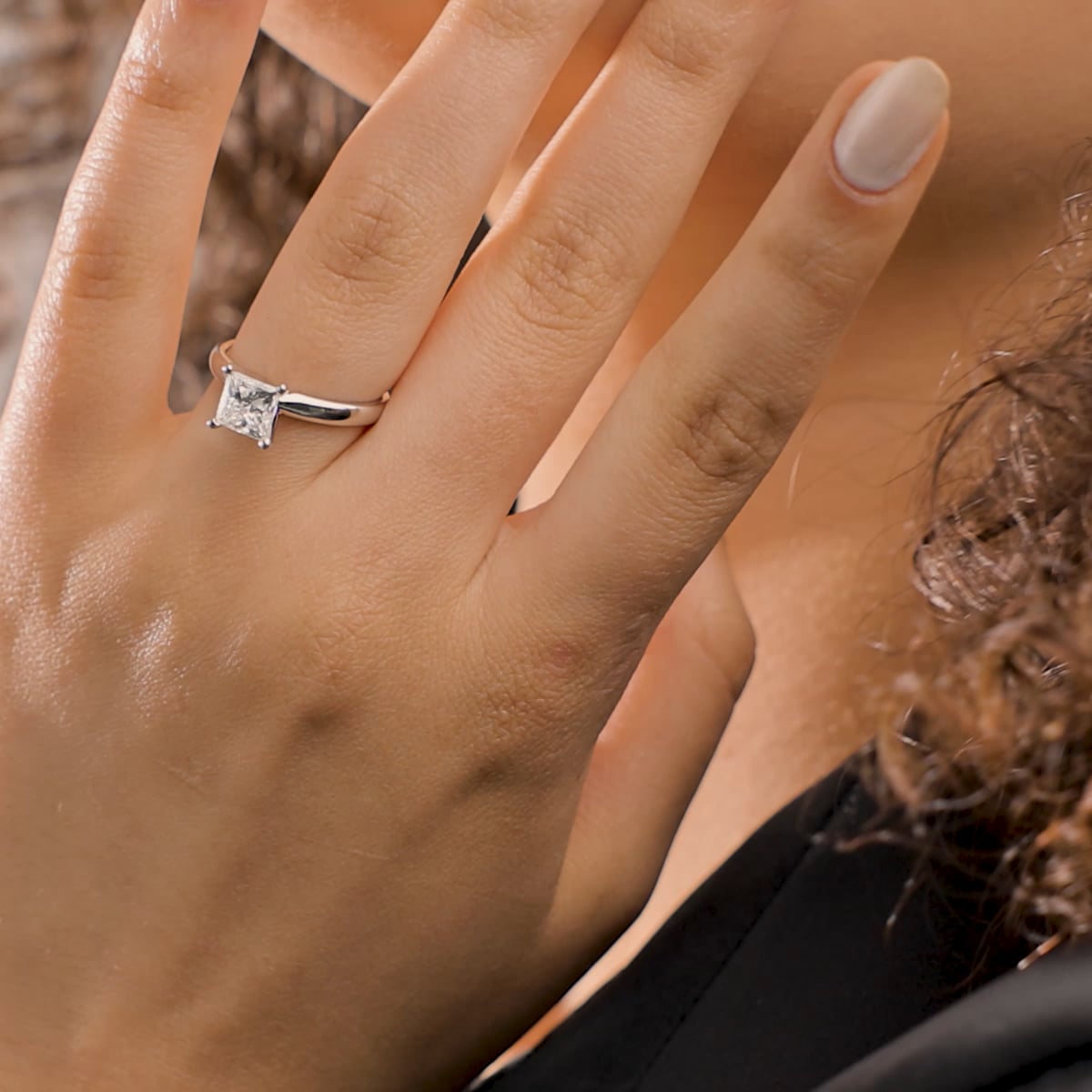 product video 2 for 1 ctw Princess Lab Grown Diamond Classic Solitaire Engagement Ring
