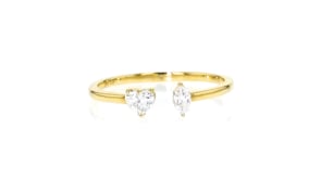 .25 ct. t.w. Heart-Shaped and Marquise Lab-Grown Diamond Toi et Moi Ring in 14kt Yellow Gold