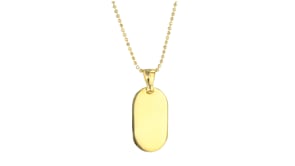 Italian 18kt Gold Vermeil Personalized Oval Pendant Necklace